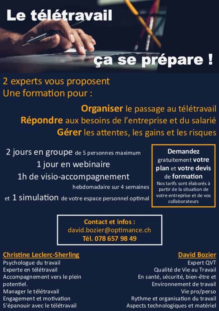 le télétravail en Suisse et ergonomie pour performance