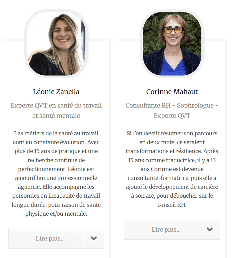 Equipe de l'Institut Suisse de la Qualité de Vie au Travail